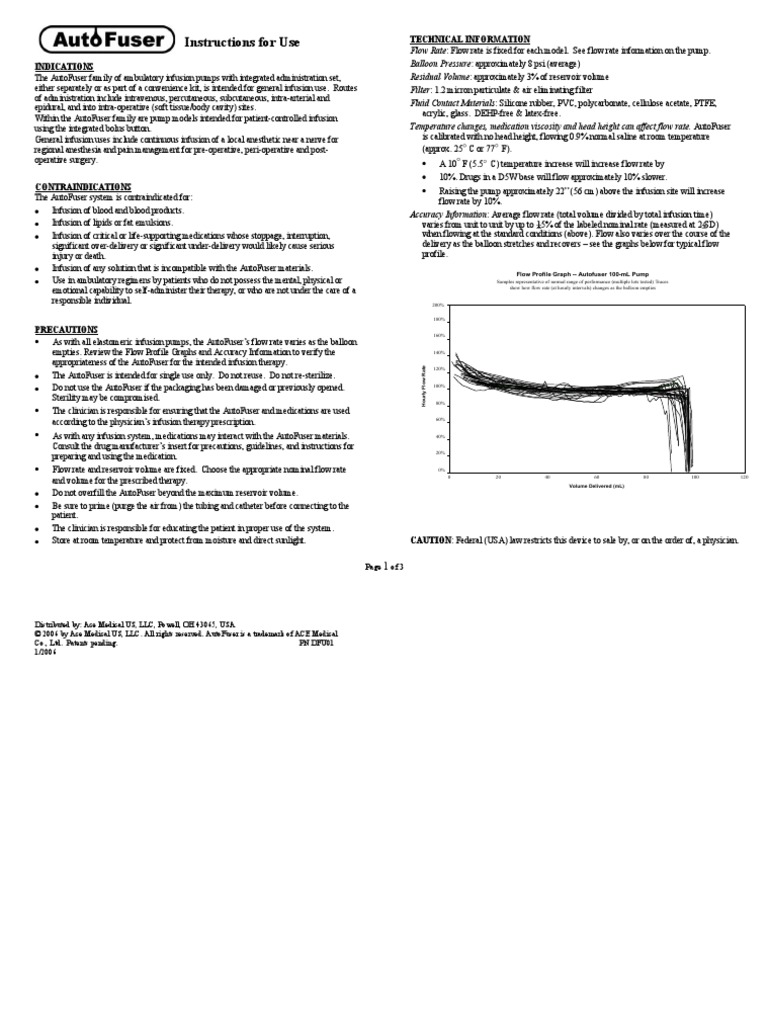 AutoFuser DFU01final | PDF | Intravenous Therapy | Flow Measurement