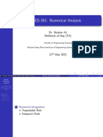 ES-341: Numerical Analysis: Dr. Mazhar Ali Mehboob Ul Haq (TA)