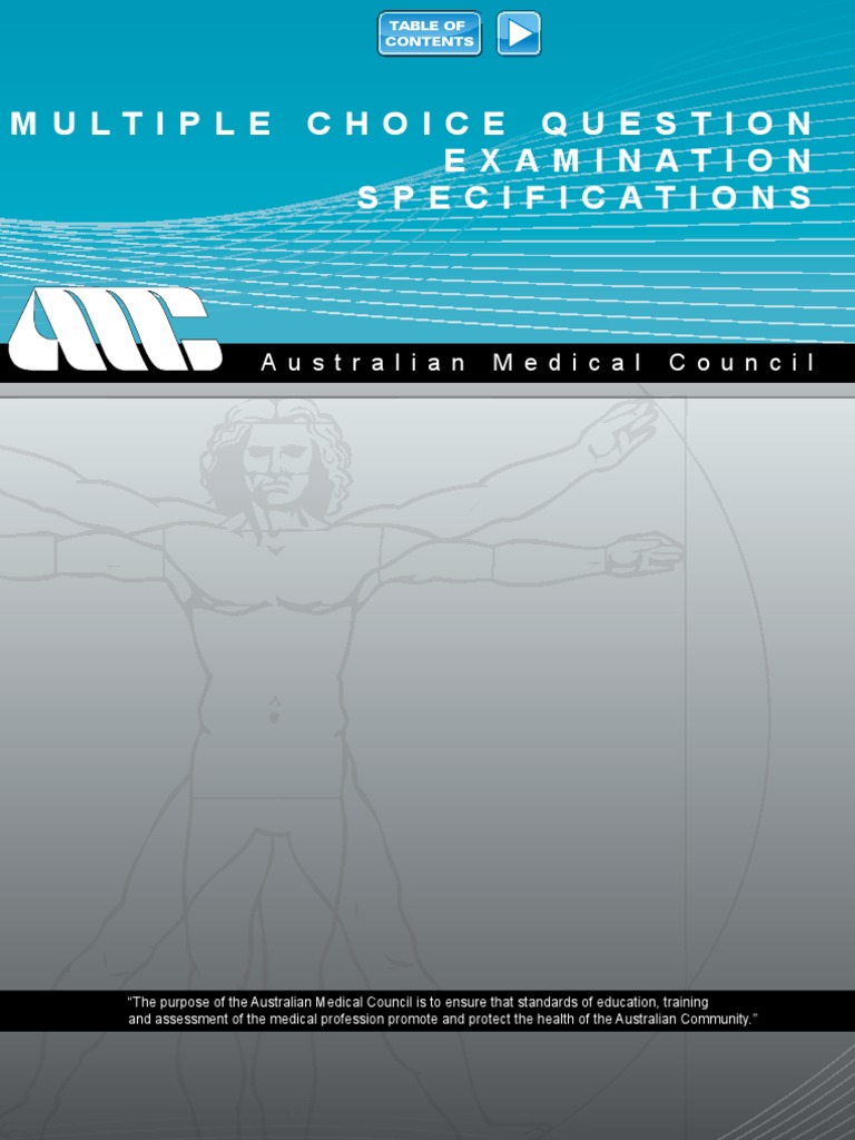 Amc Exam Spec | PDF | Multiple Choice | Test (Assessment)