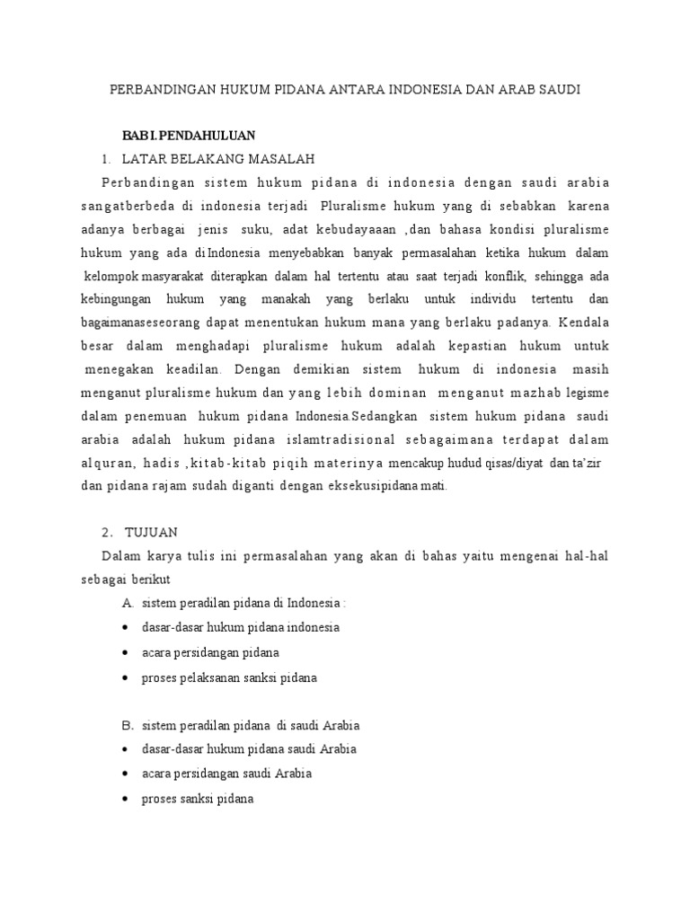 Perbandingan Hukum Pidana