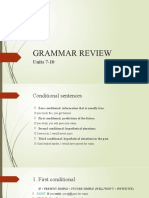 Grammar Review: Conditional Sentences, Gerunds, Infinitives, and More