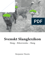 Svenskt Slanglexikon by Thorén, Benjamin