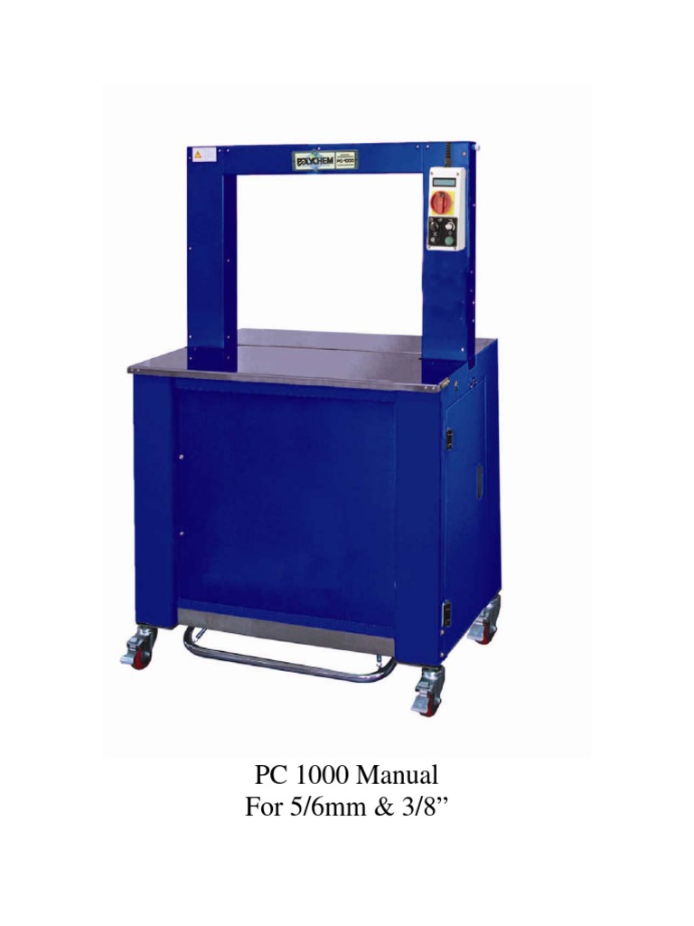 PC 1000 Strapping Machine Manual | PDF | Electrical Wiring | Electrician