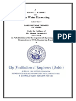 Rain Water Harvesting Project Report