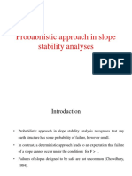 Lecture Probabilistic Approach in Slope Stability Analyses