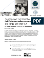 Concepción y desarrollo del Estado moderno venezolano a lo largo del siglo XX - Guía de profesores