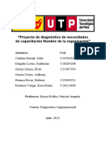 Proyecto de Diagnóstico de Necesidades de Capacitación Nombre de La Organización