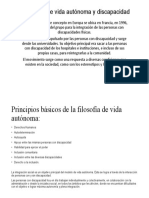 Concepto de Vida Autónoma y Discapacidad