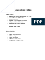 Presupuesto de Trabajo