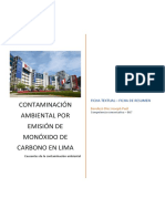 Contaminación Ambiental Por Emisión de Monóxido de Carbono en Lima