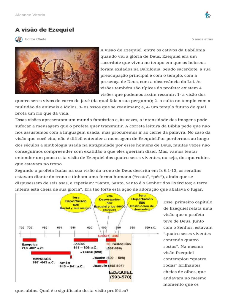 A Visão De Ezequiel Alcance Vitoria Pdf Lea Anjo
