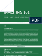 Investing 101: Module 3: Picking Your Long-Term Investments Lecture 2 Bonus: Complete Guide To Finding A Profitable Etf