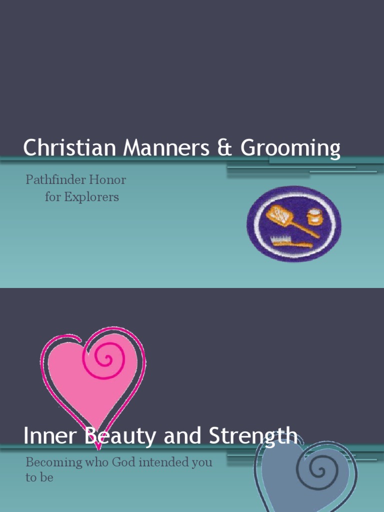 Christian Manners & Grooming: Pathfinder Honor For Explorers | PDF