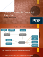 Gestión costos proyecto PMBOK