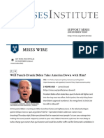 Will Punch-Drunk Biden Take America Down With Him - Mises Wire