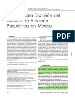 Modelo de Atencion Psiquiatrica en Mexico
