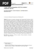 A Basic Model of Integration of ICT by Teachers: Competence and Use