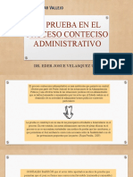 LA PRUEBA EN EL PROCESO CONTECISO ADMINISTRATIVO