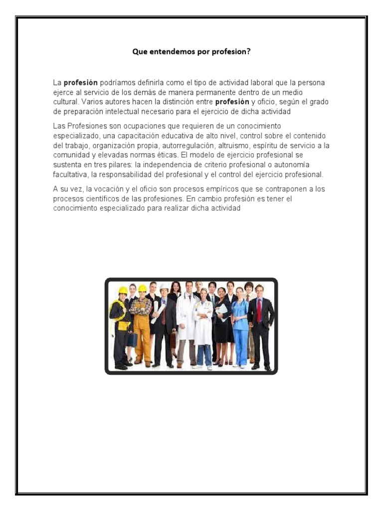 Profesion | PDF | Crecimiento personal y profesional