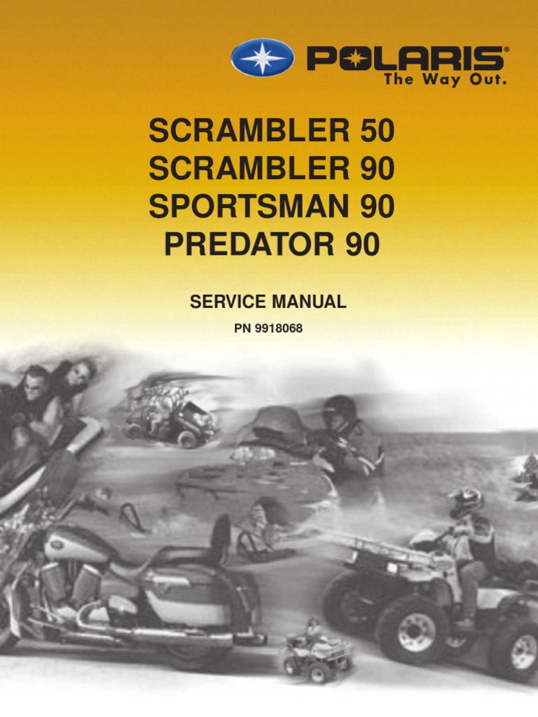 2003 Polaris Scrambler 50-90 Sportsman 90 Predator 90 Service Manual[1] |  Tire | Piston