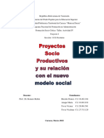 Proyecto Socioproductivo y El Nuevo Modelo Social - Docx