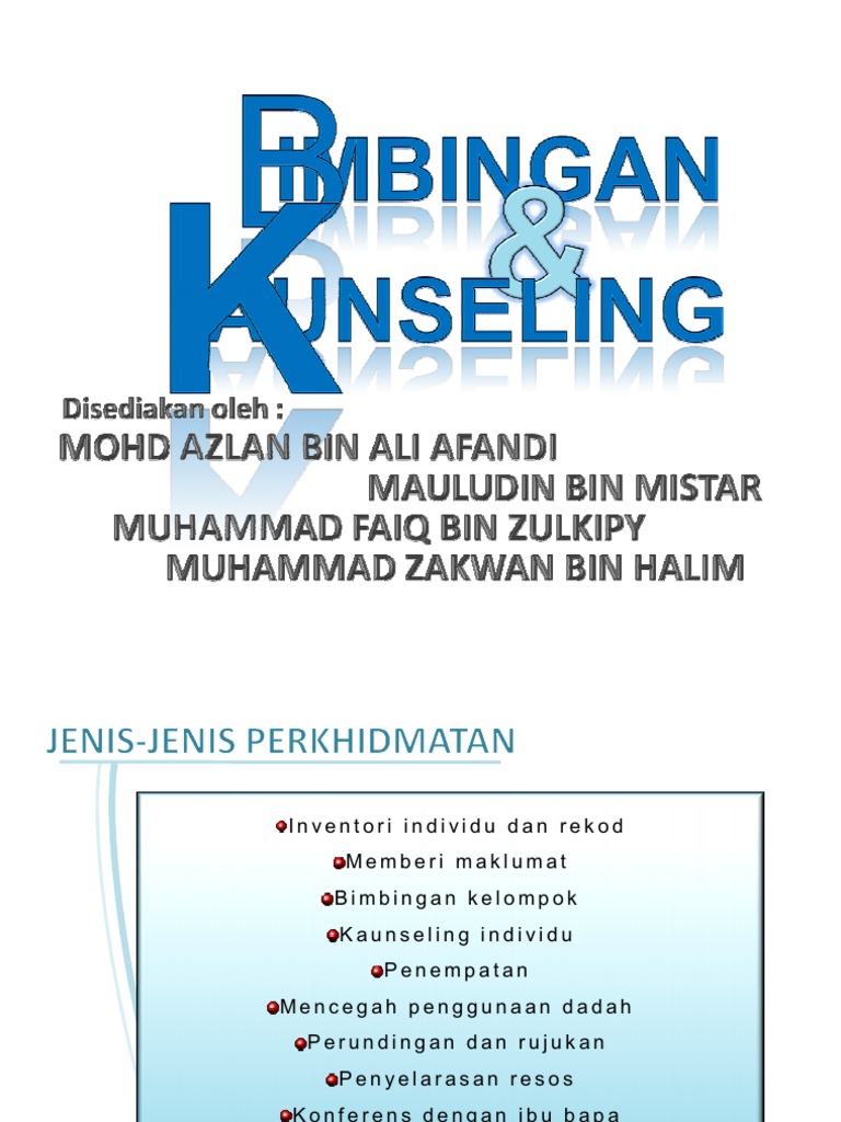 Perkhidmatan Bimbingan Dan Kaunseling Pps Youtube