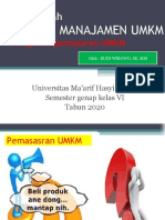 Manajemen UMKM 2-3 - Mengelola Pemasaran UMKM