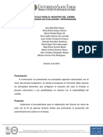 SAP Protocolo Cierre Proceso de Evaluación - Intervención SAP