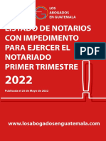 Listado de Notarios Con Impedimento Mayo 2022