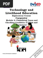 TLE-Carpentry 7 - 8 - Module 3 - Classifying Types and Checking Condition of Tools and Equipment - V2