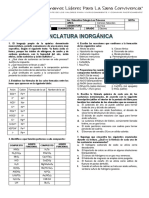 Taller - Nomenclatura Inorganica