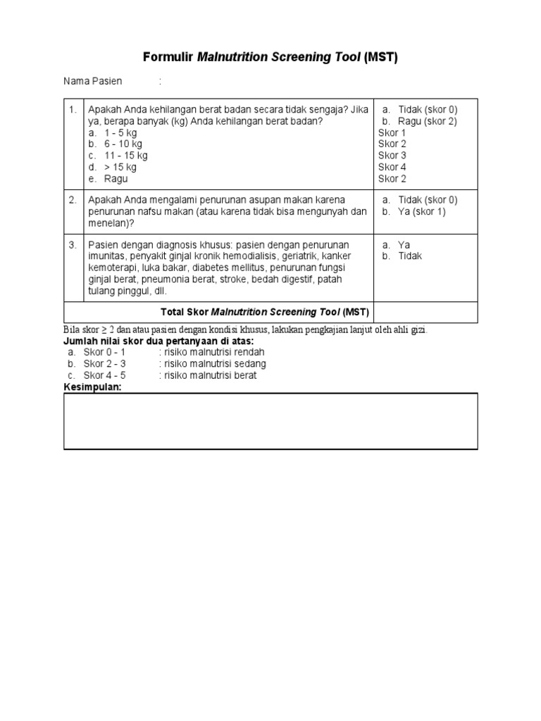 Formulir Screening Pdf