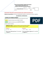 Guia N°4 Adicion y Sutaccion de Nuemros Enteros Gui de Apoyo