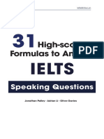 The 31 High Scoring Formulas To Answer IELTS Speaking Questions