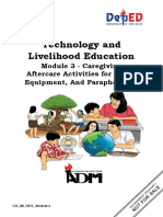 Technology and Livelihood Education: Module 3 - Caregiving Aftercare Activities For Tools, Equipment, and Paraphernalia
