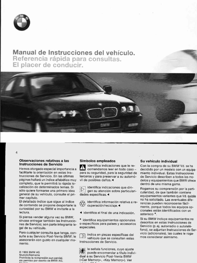 Manual BMW E46 Español BMW Fabricantes de vehículos de motor de lujo