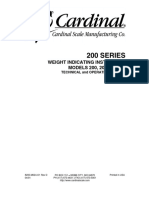 200 Series: Weight Indicating Instrument MODELS 200, 205 and 210