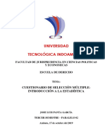 Tarea 2-Cuestionario Selección Múltiple - Introducción A La Estadística