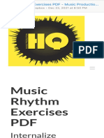 Music Rhythm Exercises PDF - Music Production HQ