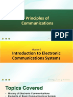 Module 1 - Introduction To Electronic Communications Systems