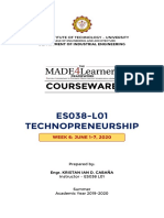 Courseware: ES038-L01 Technopreneurship