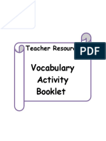 Revised Vocab Activity Book