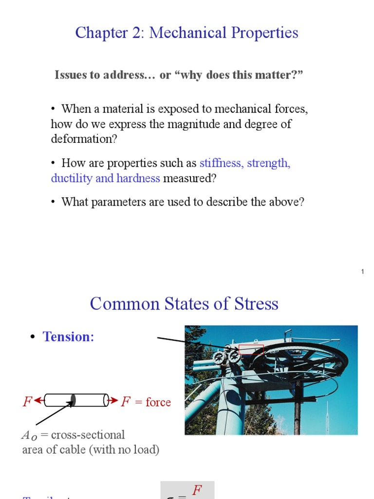 Mechanical Properties PDF Deformation (Engineering) Young's Modulus