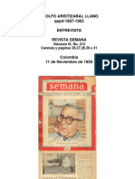 Adolfo Aristizabal Llano Qepd 1887 1963 Entrevista Revista Semana Colombia Nov 11 1950