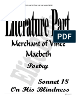 Merchant of Venice & Sonnet 18