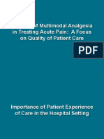 The Use of Multimodal Analgesia in Treating Acute Pain: A Focus On Quality of Patient Care