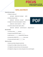 Topic: Electricity: (A) Tungsten (B) Aluminium (C) Copper (D) Tin