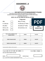 Assignment - 8: Maharaja Agrasen Institute of Management Studies