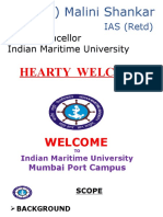 DR (MRS) Malini Shankar: Vice Chancellor Indian Maritime University