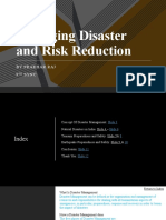 Managing Disaster and Risk Reduction